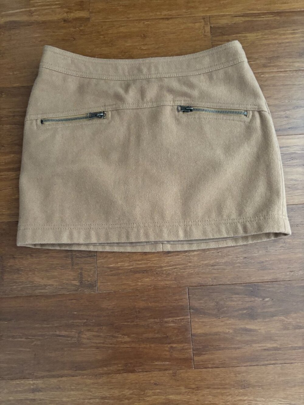 United Colors Of Benetton Tan Wool Blend Mini Skirt S / 6
